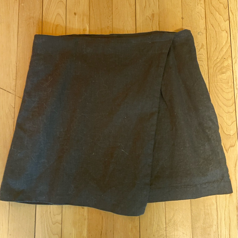 Abercrombie & Fitch Black Linen Mini Skort